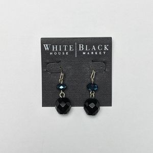 WHBM Black & Navy Stone Dangle Earrings